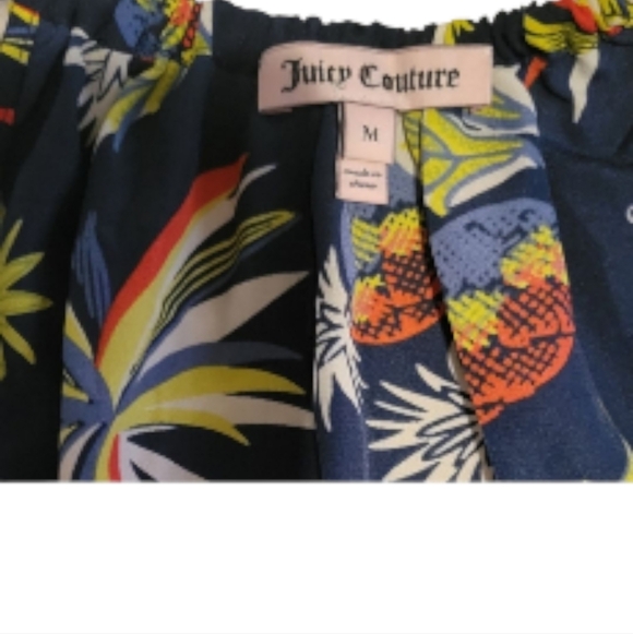 JUICY COUTURE Romper Navy Blue Flower Print Size M - Picture 3 of 3